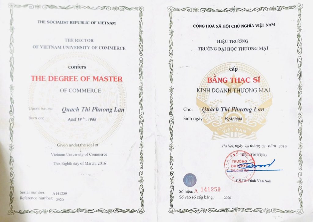 20.9.2023- Bằng Thạc sỹ - Lan Quách
